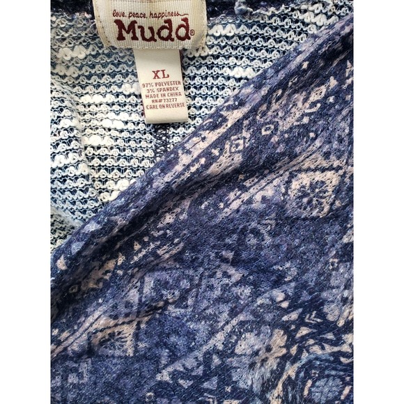 Mudd Long Sleeve Open Geometric Cardigan Sweater Kimono Size XL - Picture 3 of 3